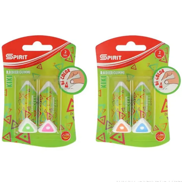 Spirit: Kiki gumka trójkątna w różnych kolorach, zestaw 2 sztuk zdjęcie 1
