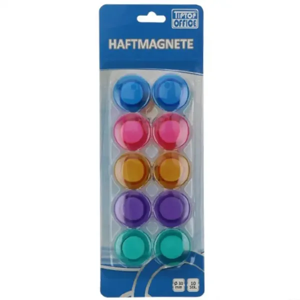 Spirit: Kolorowe magnesy do tablicy 30mm, zestaw 10 sztuk zdjęcie 1
