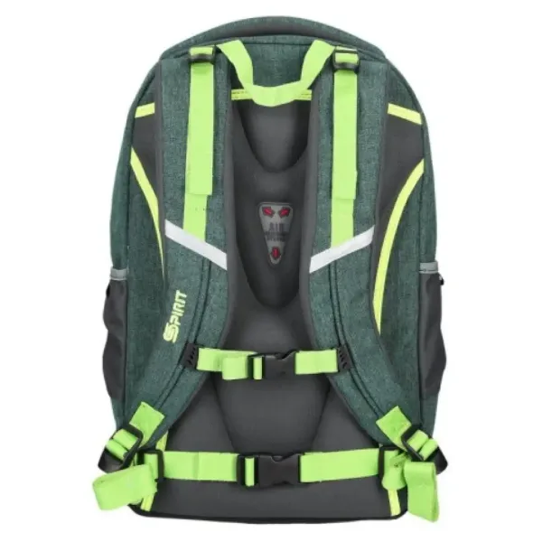 Spirit: Miejski zielony ergonomiczny plecak szkolny zdjęcie 4