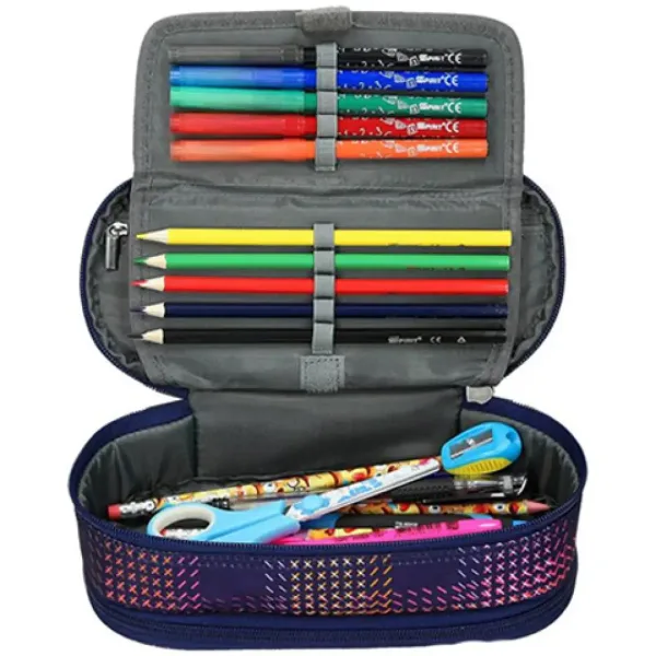 Spirit: My Bag piórnik owalny z dwoma przegrodami w wzór szwów zdjęcie 3