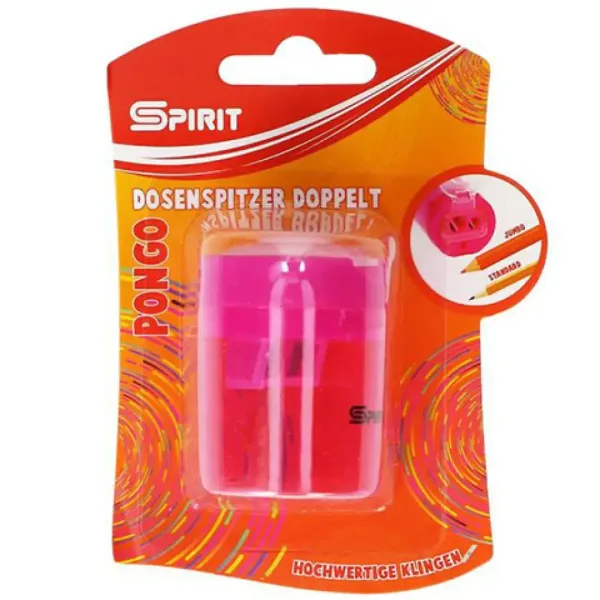 Spirit: Pongo 2-otworowa temperówka z pojemnikiem, dostępna w różnych kolorach, opakowanie 1 szt. zdjęcie 2