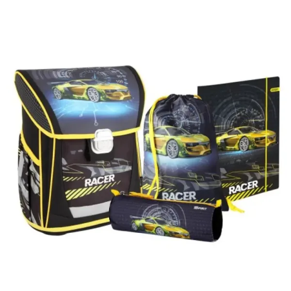Spirit: Racer 4-częściowy zestaw ergonomicznego plecaka szkolnego Cool zdjęcie 6