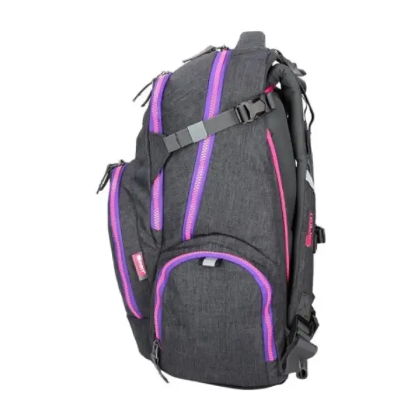 Spirit: Stinger ciemnoszaro-fioletowy premium ergonomiczny plecak szkolny 26x32x44cm zdjęcie 3