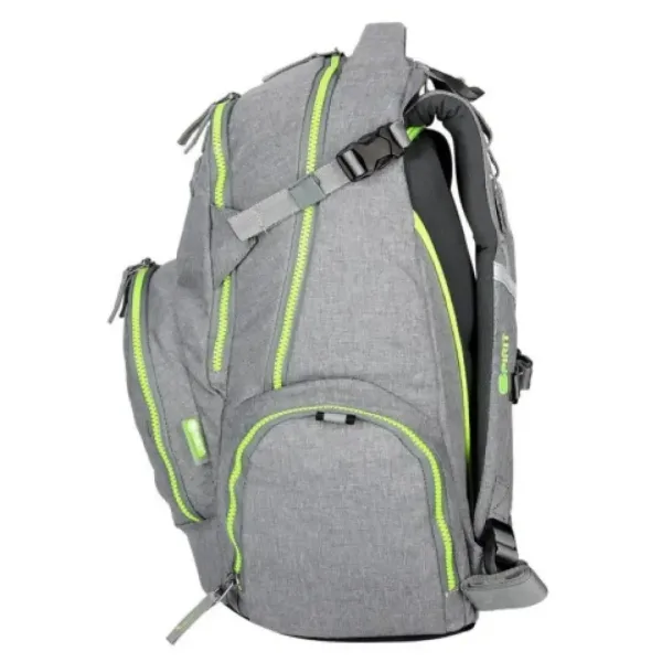 Spirit: Stinger srebrnoszary premium ergonomiczny plecak szkolny zdjęcie 3