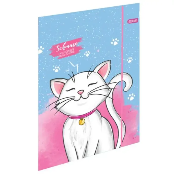 Spirit: White Cat plecak szkolny z białym kotem, zestaw 5-częściowy, 38x17x28 cm zdjęcie 4