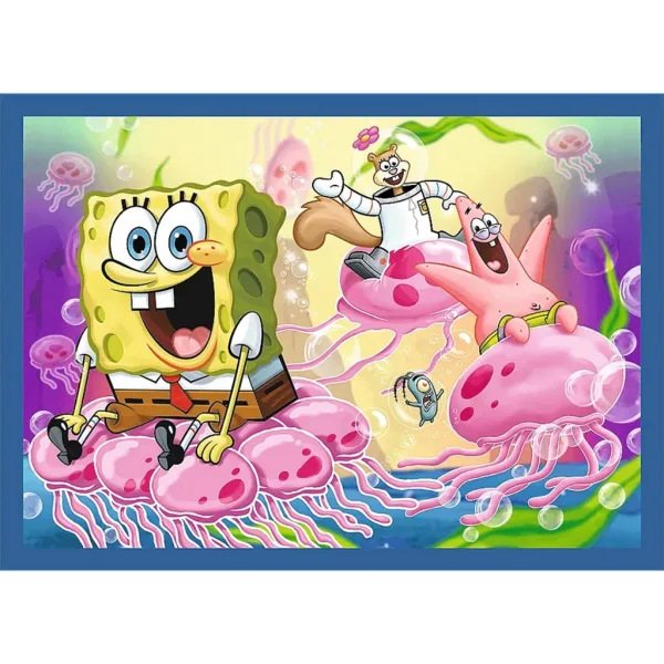 SpongeBob 4 w 1 puzzle 35-48-54-70 elementów - Trefl zdjęcie 4