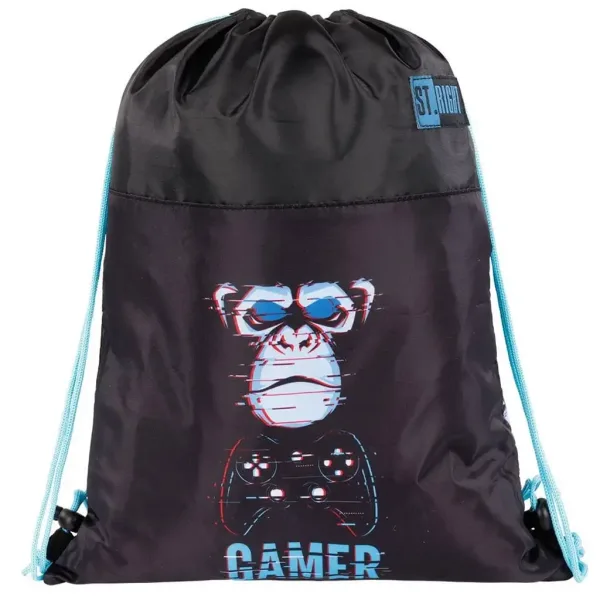 St.Right Blue Gamer worek na buty, worek sportowy 43x32cm zdjęcie 1