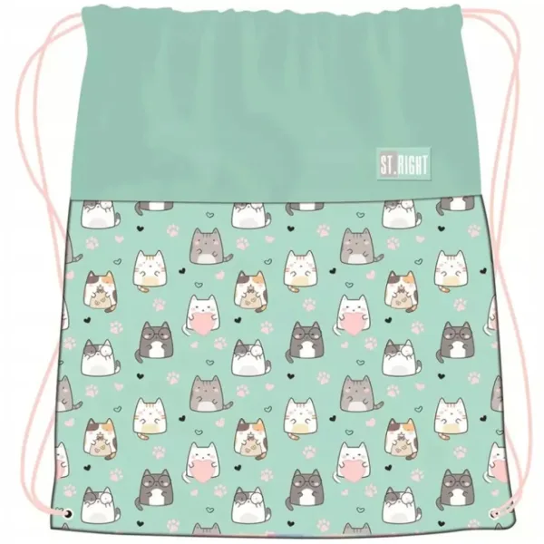 St.Right Charming Cats worek na buty, worek sportowy 34x43 cm zdjęcie 1