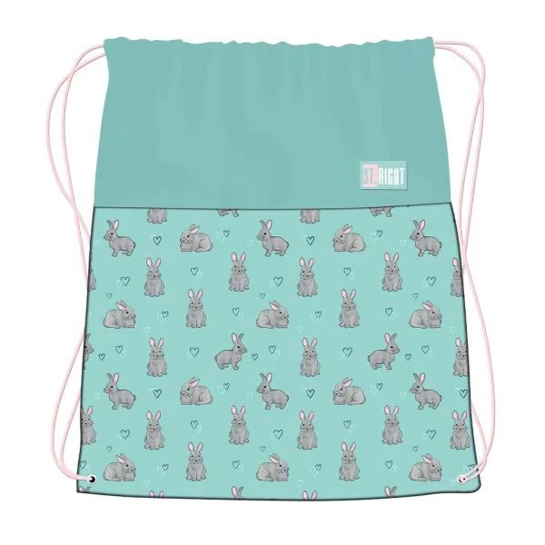 St.Right Grey Rabbits worek na buty, worek sportowy 43x34 cm zdjęcie 1