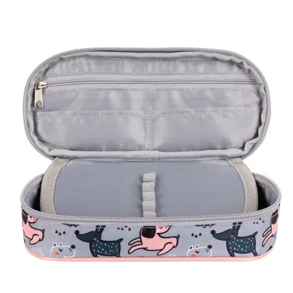 St.Right My Little Friends Grey York piórnik owalny 23 cm zdjęcie 2