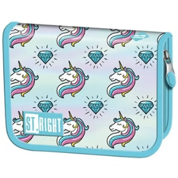 St.Right Pastel Unicorn rozkładany piórnik bez wyposażenia zdjęcie 1