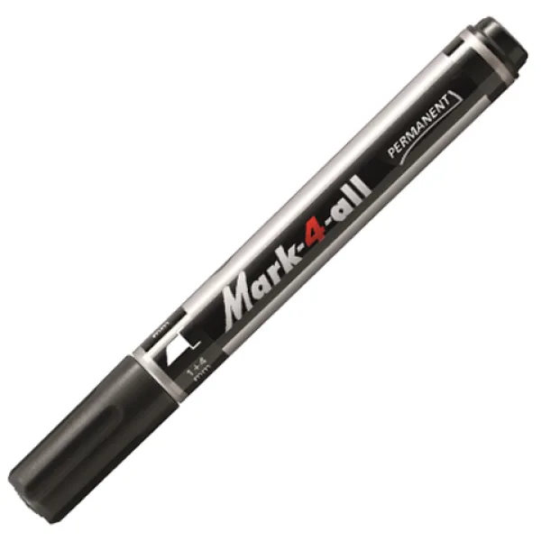 Stabilo: Mark-4-All, marker alkoholowy o ściętym grocie, w kolorze czarnym. zdjęcie 1