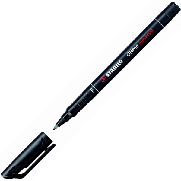 Stabilo OHPen universal F marker alkoholowy w kolorze czarnym, 0,7 mm zdjęcie 2
