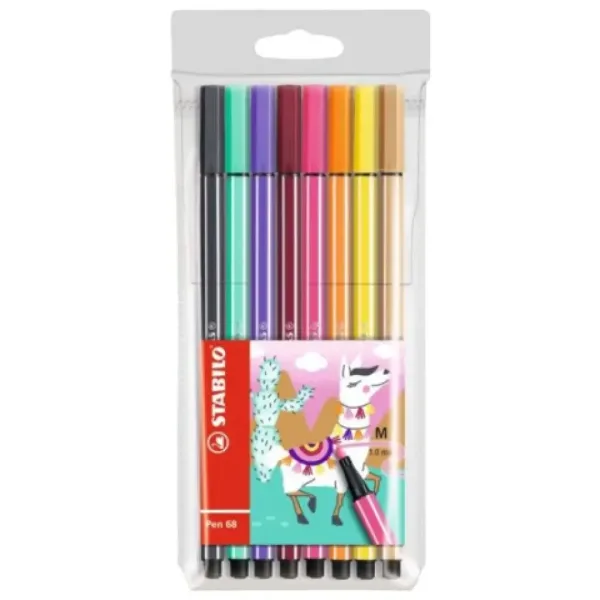Stabilo: Pen 68 lama 8-sztukowy zestaw kolorowych pisaków fibrowych zdjęcie 1