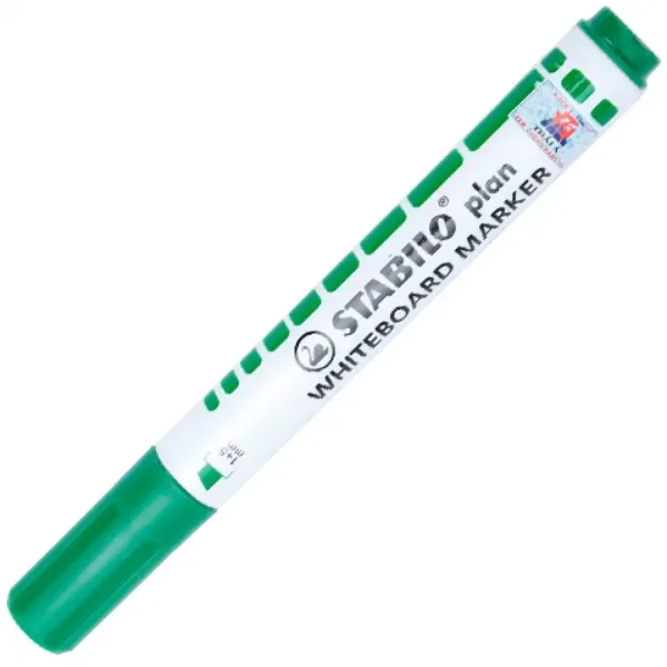 Stabilo: Plan WhiteBoard marker z ściętą końcówką, zielony kolor zdjęcie 1