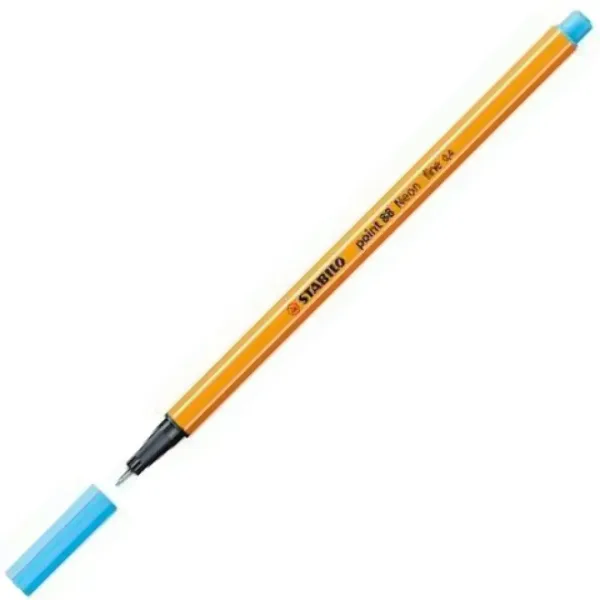 Stabilo: Point 88 cienkopis 0,4 mm w neonowym niebieskim kolorze zdjęcie 2