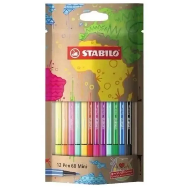 Stabilo: Zestaw 12 mini kolorowych pisaków Pen 68 zdjęcie 1