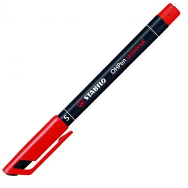 Stabilo: marker OHPen alkoholowy, końcówka S, kolor czerwony zdjęcie 1