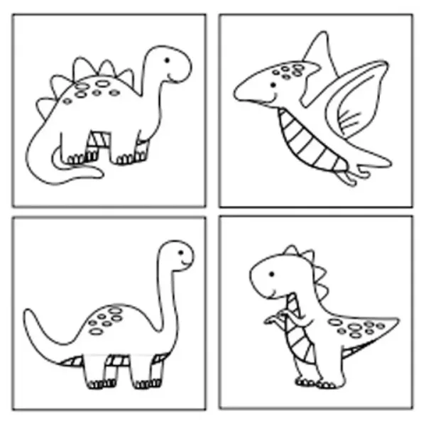 Sticker Art: Zestaw kolorowanek z naklejkami Dinozaury - Comansi zdjęcie 2