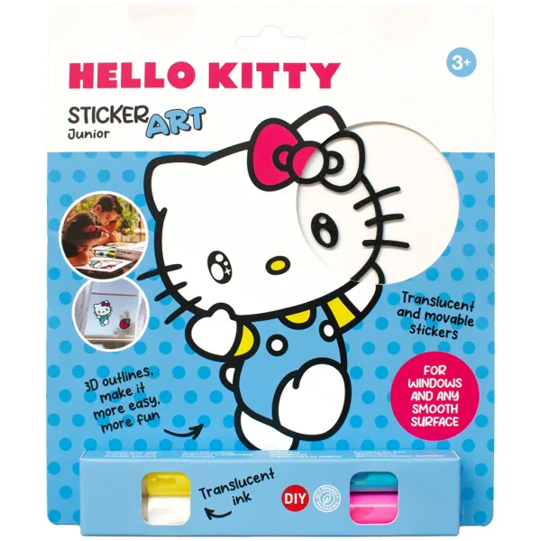 Sticker Art: Zestaw naklejek do kolorowania Hello Kitty różne rodzaje 1 sztuka - Comansi zdjęcie 2