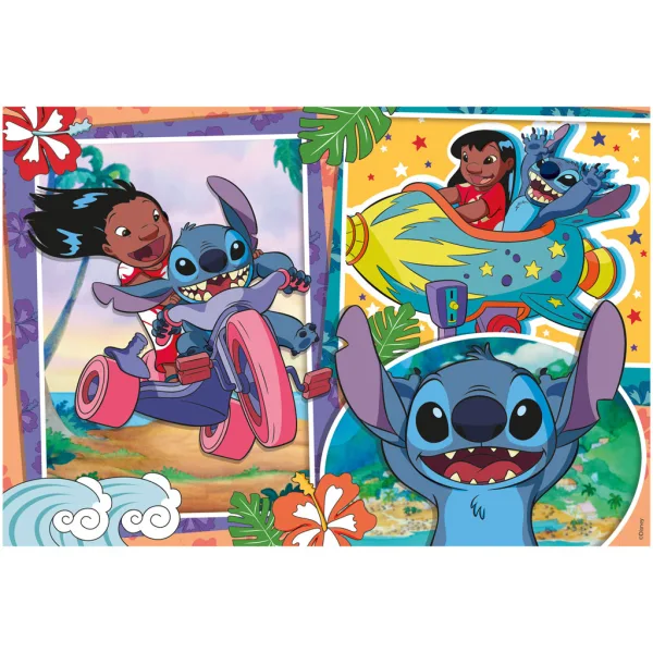Stitch 2 w 1, puzzle 250 elementów i kolorowanka 50x35 cm - Lisciani zdjęcie 2