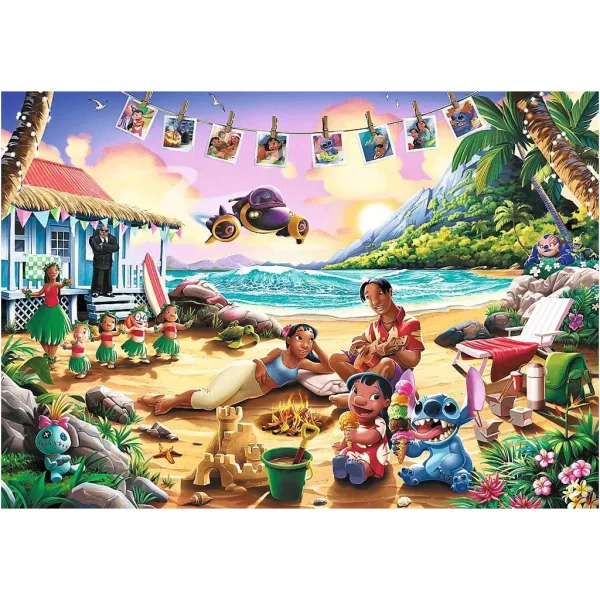 Stitch na plaży puzzle 1000 elementów Premium Plus - Trefl zdjęcie 2