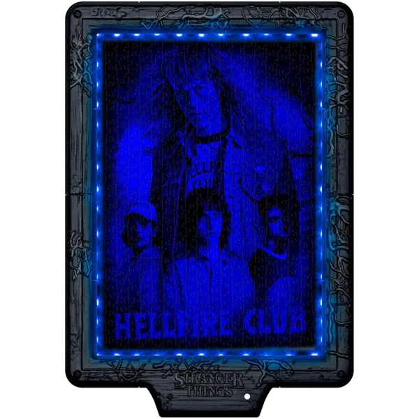 Stranger Things – Klątwa Vecny, puzzle 520 elementów z ramką i podświetleniem RGB LED – Clementoni zdjęcie 3
