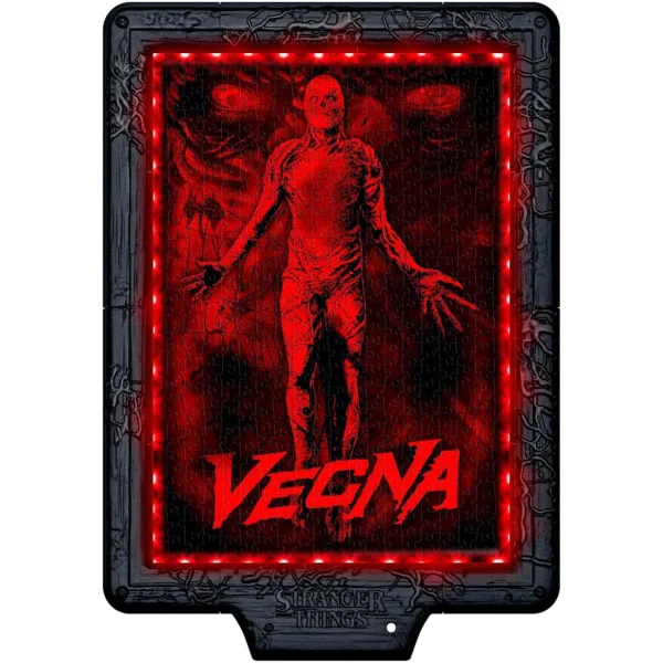 Stranger Things – Klątwa Vecny, puzzle 520 elementów z ramką i podświetleniem RGB LED – Clementoni zdjęcie 4