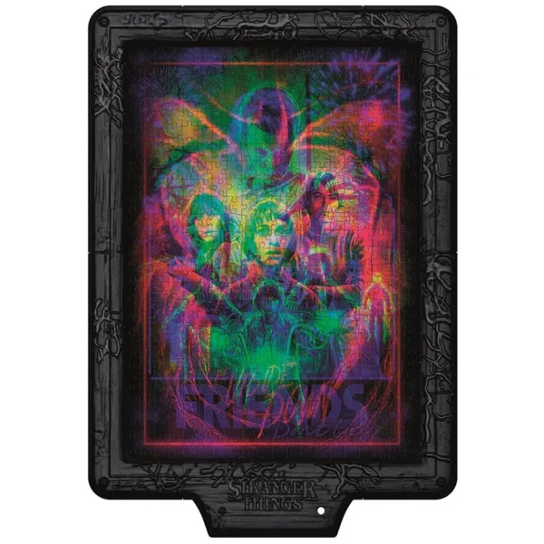 Stranger Things puzzle 520 elementów z ramką i oświetleniem LED RGB – Clementoni zdjęcie 2