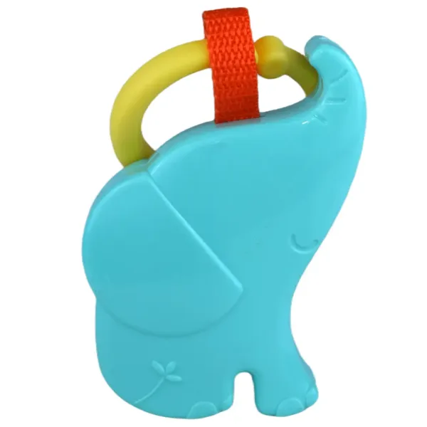Sun Baby: Wesoły słoń BPA free niebieska grzechotka dla niemowląt zdjęcie 3