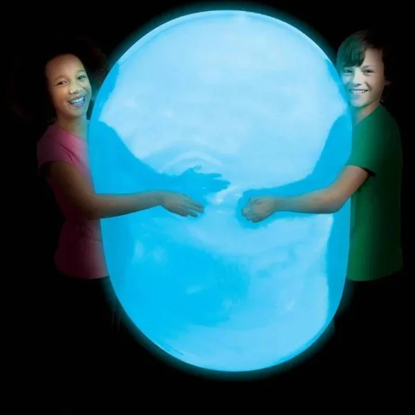 Super Glo Wubble świecąca piłka bąbelkowa w kolorze niebieskim o średnicy 75 cm zdjęcie 2