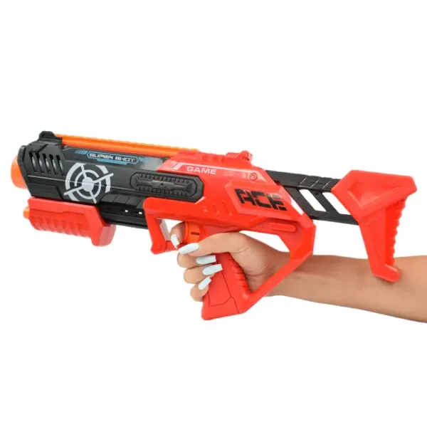 Super Shoot: Manualna broń miotająca z gąbkowymi nabojami 47 cm zdjęcie 4
