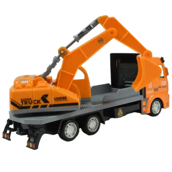 Super Truck: Ciężarówka z kołem zamachowym z koparką 19 cm zdjęcie 3