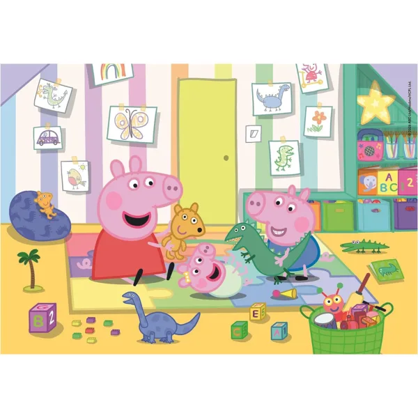 Świnka Peppa 2x20 elementów Supercolor puzzle - Clementoni zdjęcie 3