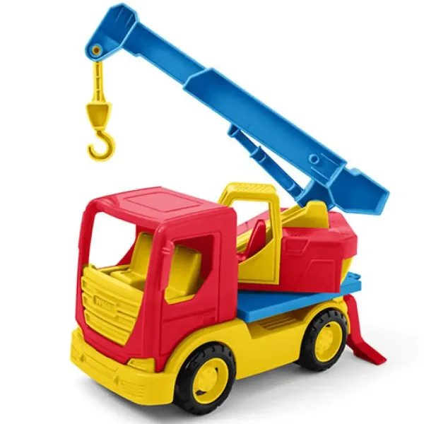 Tech Truck kolorowy samochód z dźwigiem 26 cm - Wader zdjęcie 1