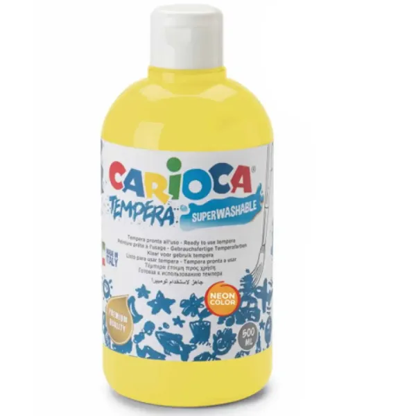 Neonowa żółta tempera 500 ml - Carioca zdjęcie 1