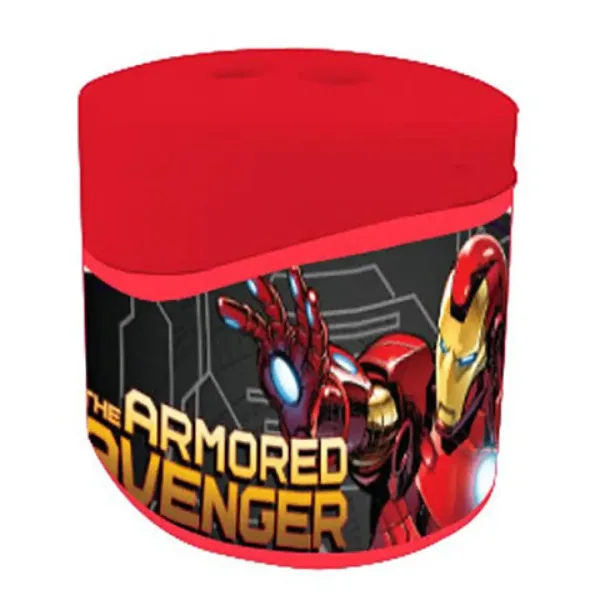 Temperówka z dwoma otworami z pojemnikiem Avengers z motywem Iron Mana. zdjęcie 2