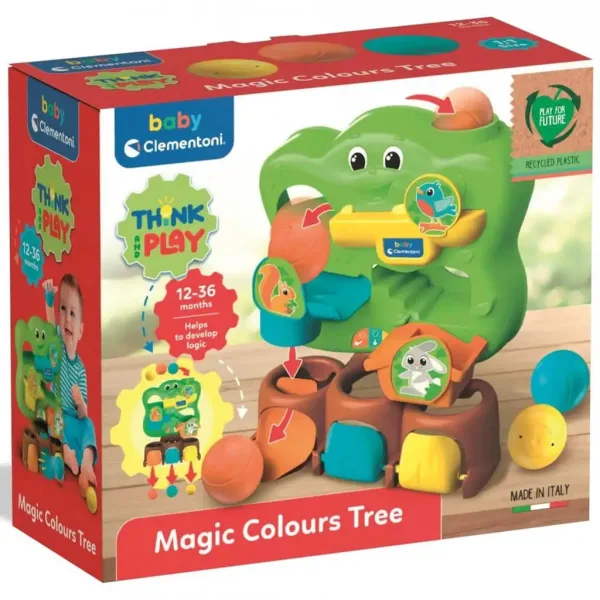 Think&Fun: Magiczne kolorowe drzewo z miękkimi piłeczkami gra logiczna - Clementoni zdjęcie 1