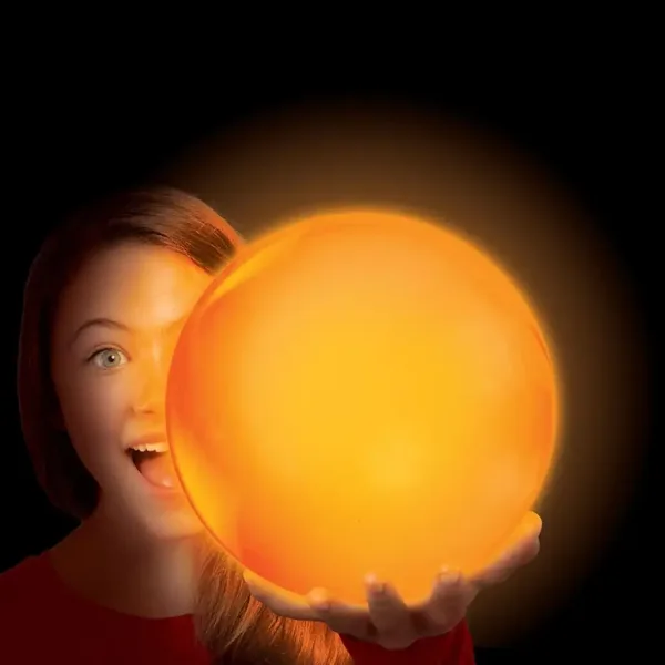 Tiny Glowzilla Wubble świecąca neonowa piłka bąbelkowa w kolorze pomarańczowym 30 cm zdjęcie 2