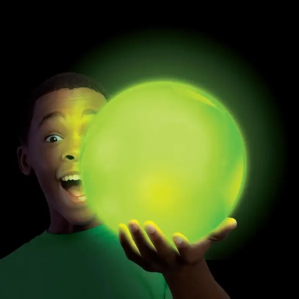 Tiny Glowzilla Wubble świecąca neonowa piłka bąbelkowa w kolorze zielonym 30 cm zdjęcie 2