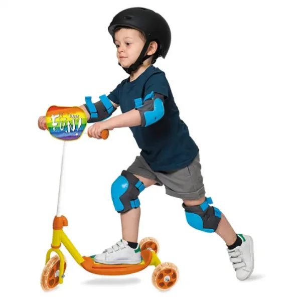 Trójkołowa hulajnoga w tęczowe wzory - Mondo Toys zdjęcie 2