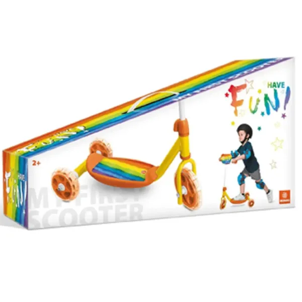 Trójkołowa hulajnoga w tęczowe wzory - Mondo Toys zdjęcie 3
