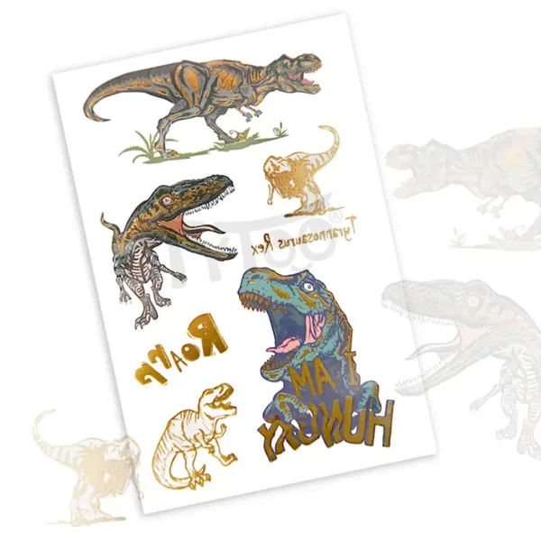 TyToo: Tatuaż naklejka z dinozaurem T-rex zdjęcie 2