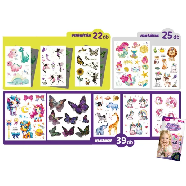 TyToo: Zestaw Naklejek Tatuaży Cuties & Beauties zdjęcie 2
