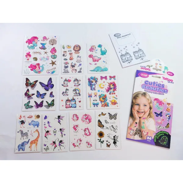 TyToo: Zestaw Naklejek Tatuaży Cuties & Beauties zdjęcie 4