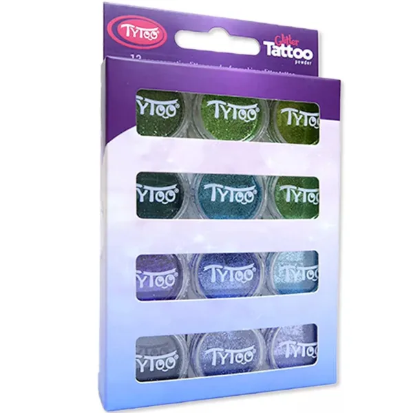 TyToo: Zestaw brokatu w zimnych kolorach 12 x 2,5 ml zdjęcie 1