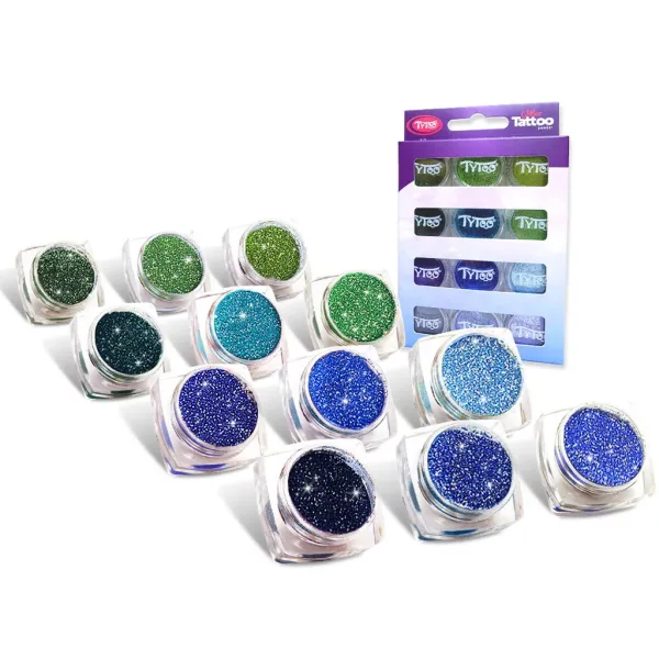 TyToo: Zestaw brokatu w zimnych kolorach 12 x 2,5 ml zdjęcie 2