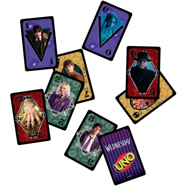 UNO Wednesday gra karciana – Mattel zdjęcie 3
