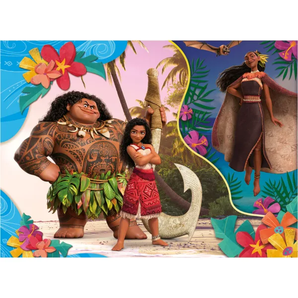 Vaiana 2 w 1, 60-elementowe ekologiczne puzzle i kolorowanka 70x50 cm - Lisciani zdjęcie 2