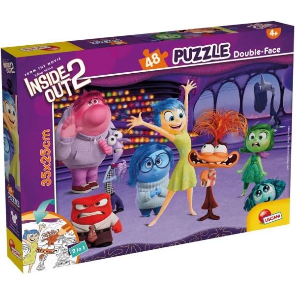 W głowie się nie mieści 2 w 1 - puzzle i kolorowanka 48 elementów, 35x25 cm - Lisciani